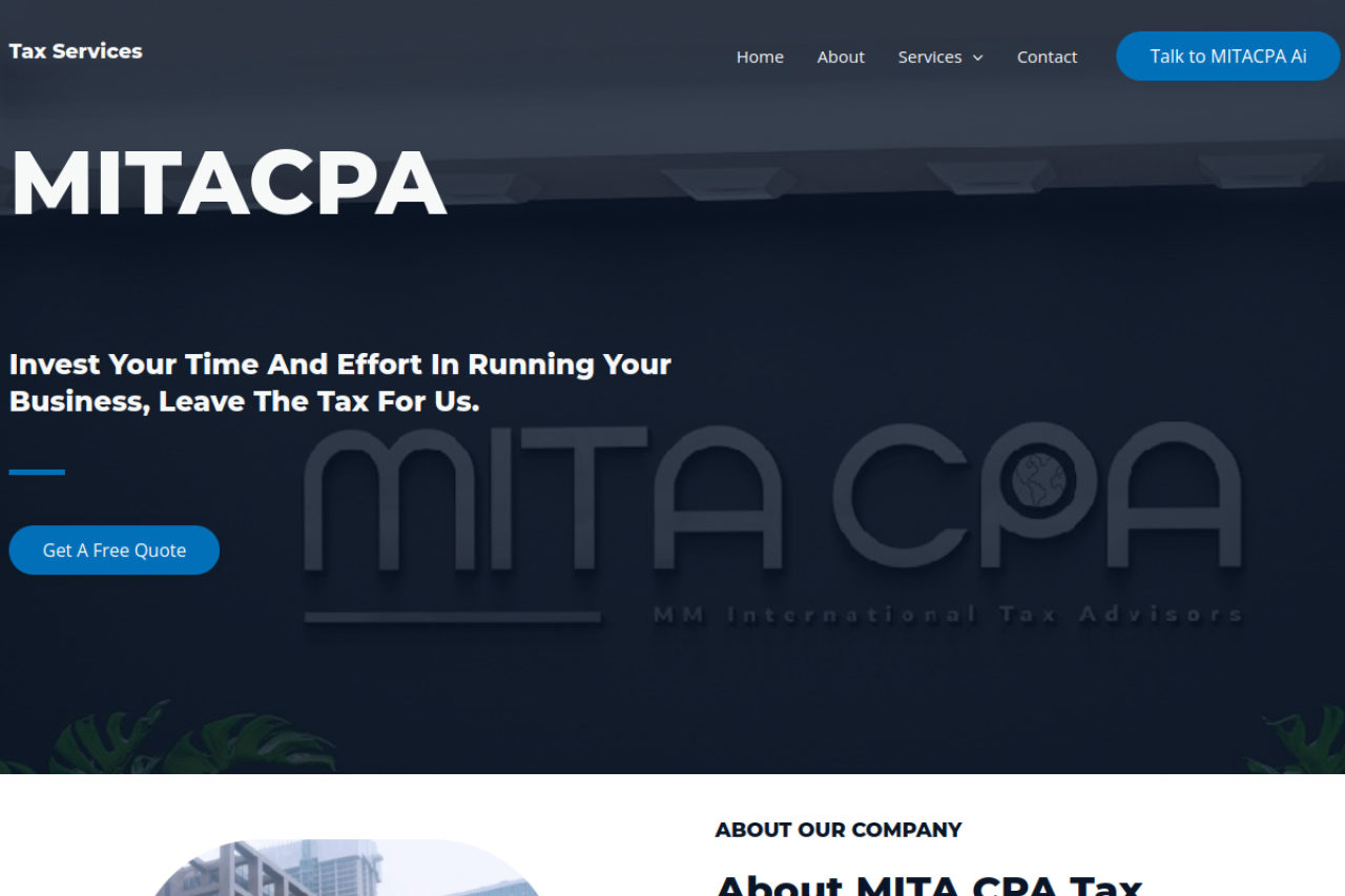 MitaCPA website screenshot