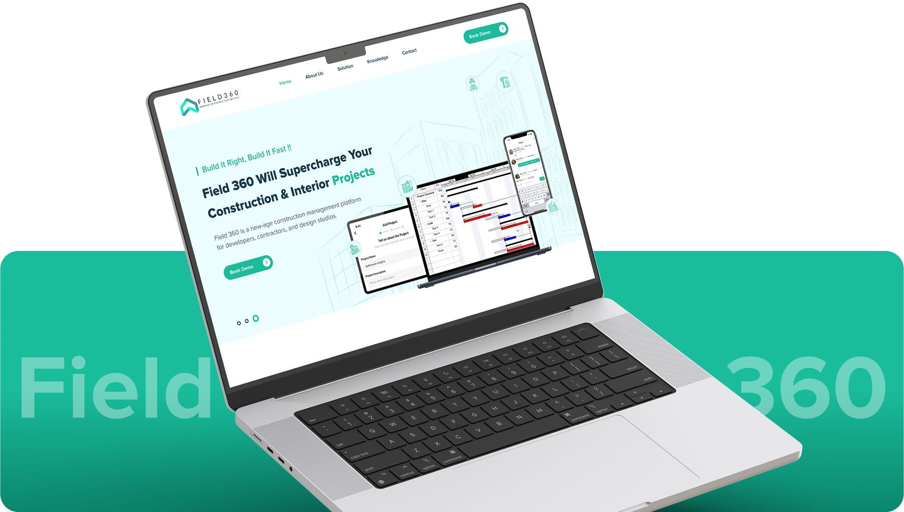 Field360 construction project management app by Hashkrio.Design