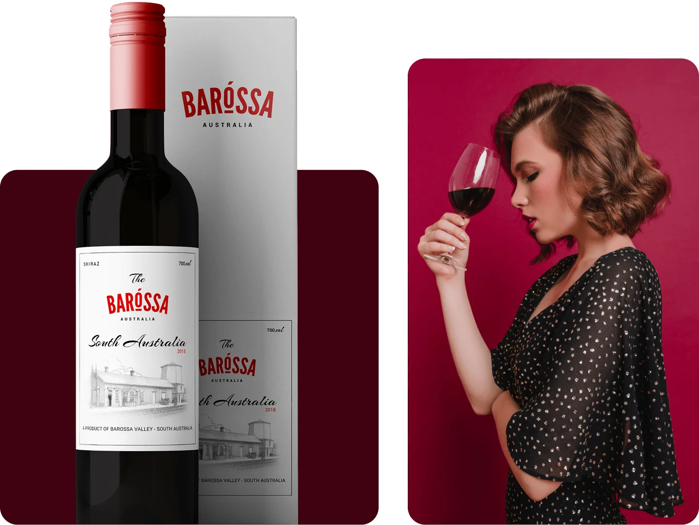 Barossa Wine wine label and packaging design - bottle label artwork